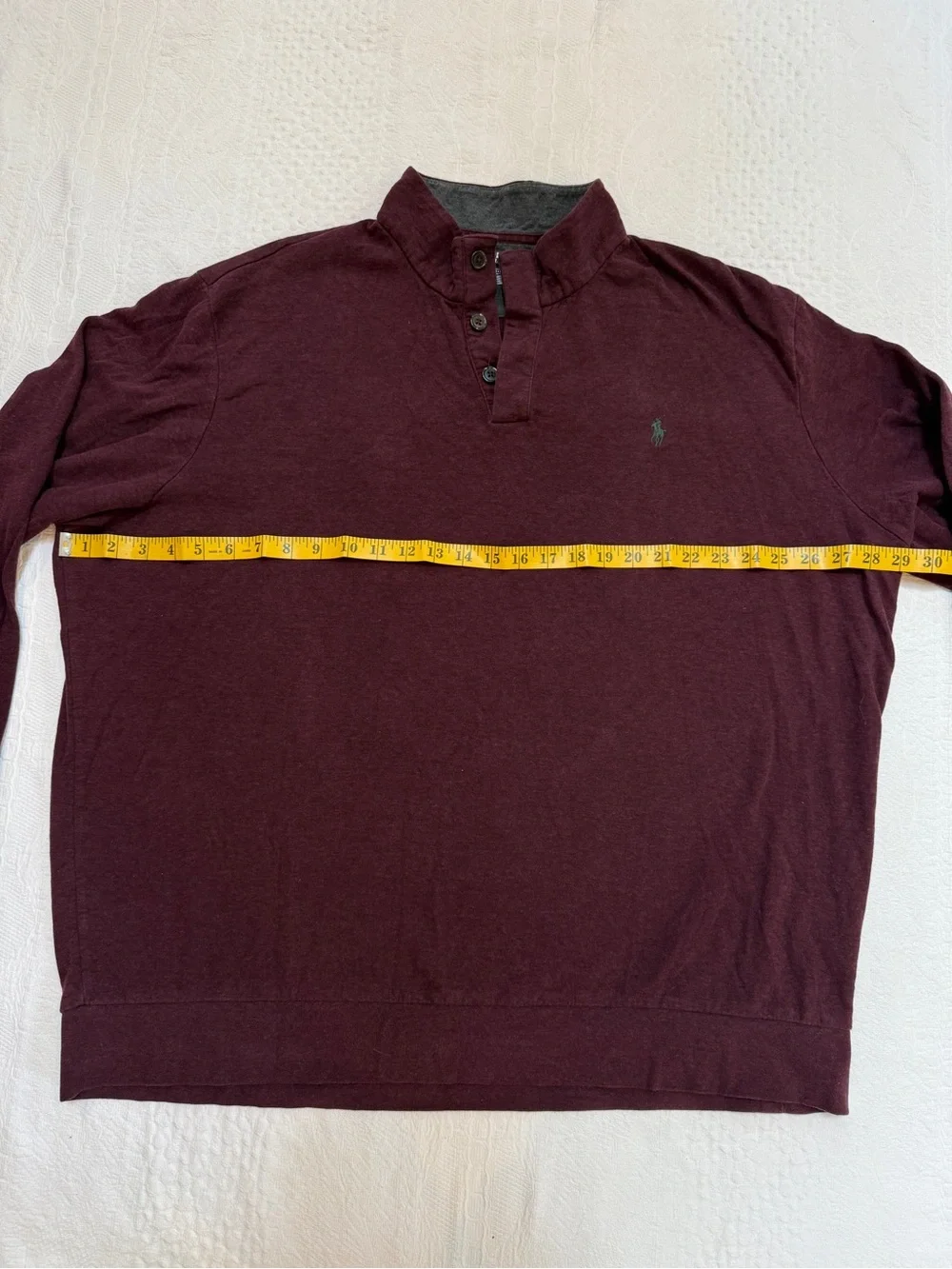 Polo Ralph Lauren Long Sleeve Button Pullover XXL 2XL Men’s Wine